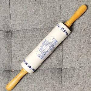 Antique ceramic Moorhead Iowa CENTENNIAL 1999-2000 rolling pin